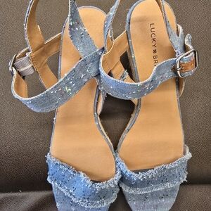 Lucky Brand Blue Denim Women's Sandals